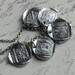 Wax Seal F Necklace in Fine Silver on Sterling Silver Chain 18 in READY TO SHIP