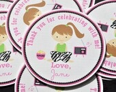 Zebra Slumber Party Favor Tags Set of 12