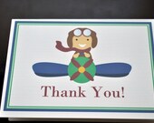 Little Flyer Thank You Cards Set of 12 FOLDED