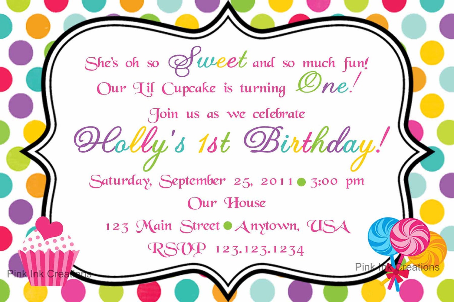 Sweet Shoppe Birthday Invitations - girl or boy - any colors, age - Candy, CandyLand Candy Shop Il_570xn
