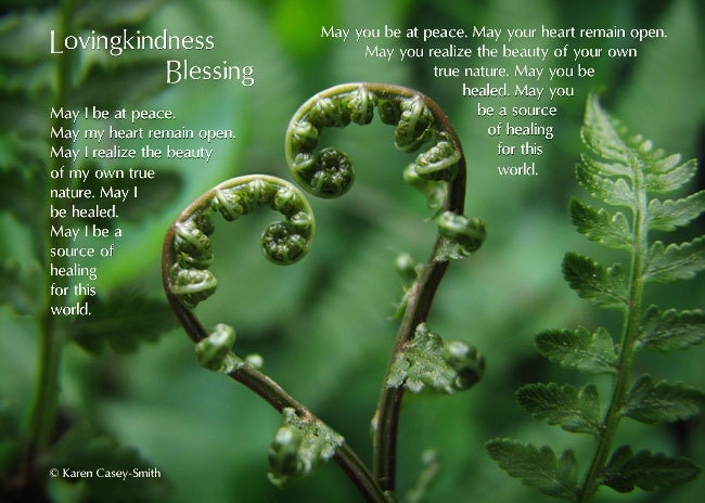Lovingkindness Blessing - 5x7 Macro Fern Heart