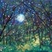Fireflies under springtime moon premium print 8x10 Vadal