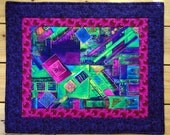 Stunning Art Quilt Wall Hanging, "Blaze of Color llII"