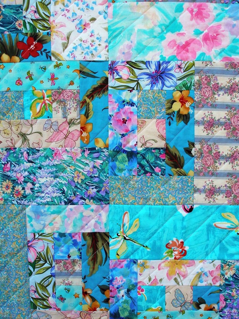Sale, Lap Quilt Wall Hanging, "Spring Fling"
