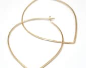 14k Gold Fill Petal Hoops - Recycled Metal