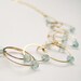 Blue Topaz & 14k Gold Fill Molecular Necklace - Recycled Metal