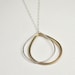 Mixed Metal 14k Gold Fill & Sterling Silver Drop Shadow Necklace - Recycled Metal