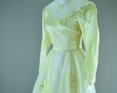 1940s wedding dress  Tea length wedding dress  40s Old Hollywood liquid satin size x small