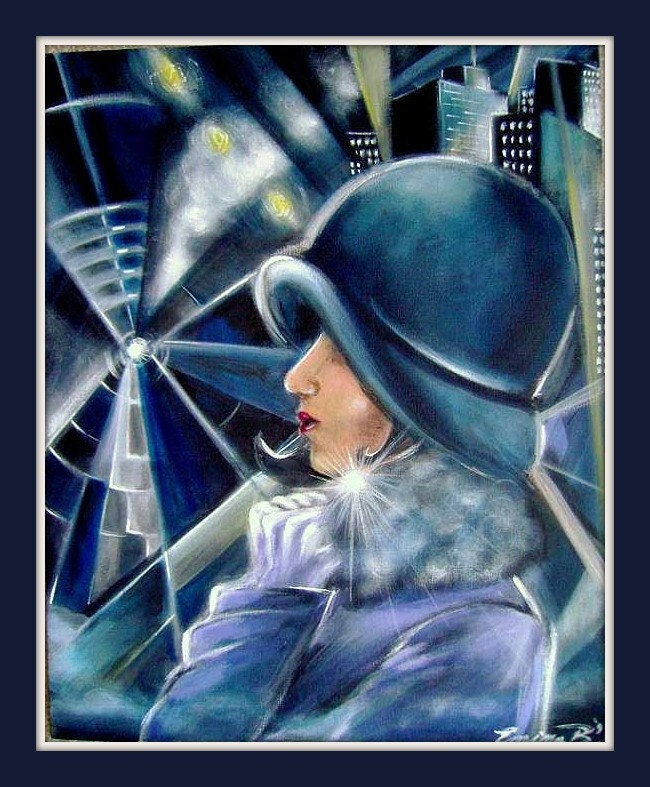 Orient Express  - Original Acrylic Painitng 20 by 16 inches