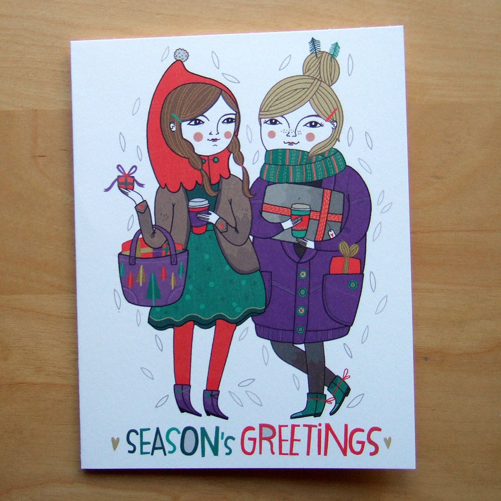 Christmas Shopping - Greeting Card