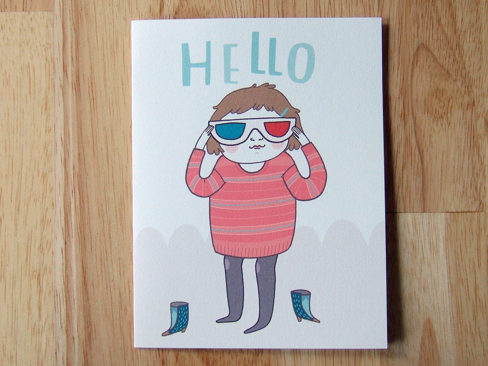 3D Hello  - Greeting Card