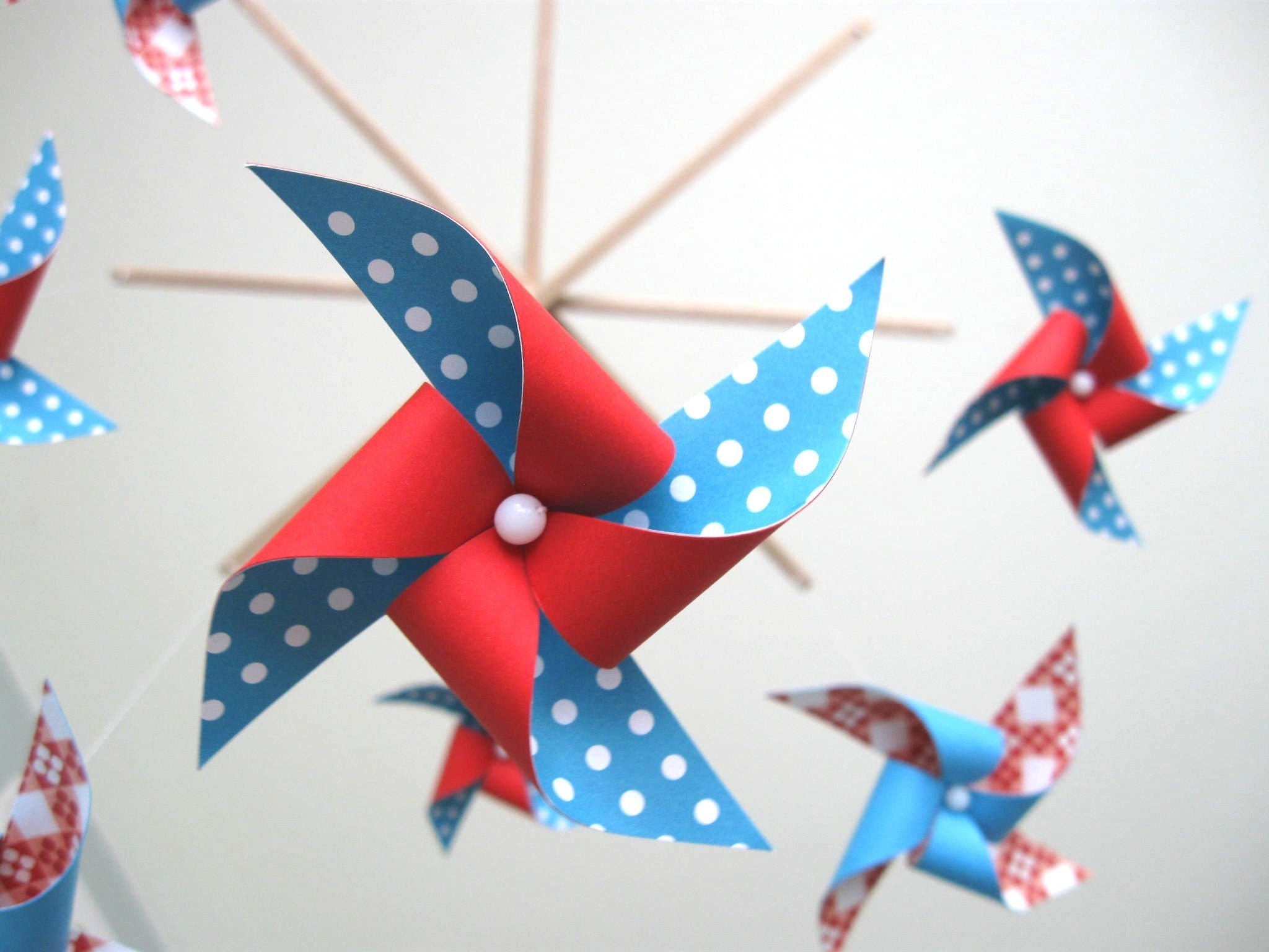 Pinwheel Mobile Blue Sky Picnic