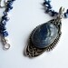 Lapis Jewelry Blue Keshi Flake and Lapis Sterling Silver Statement Necklace petite and plus size available