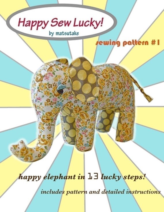 Elephant Sewing Pattern pdf-Personal Use