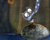 autumn breeze ( Limited Print ) owl