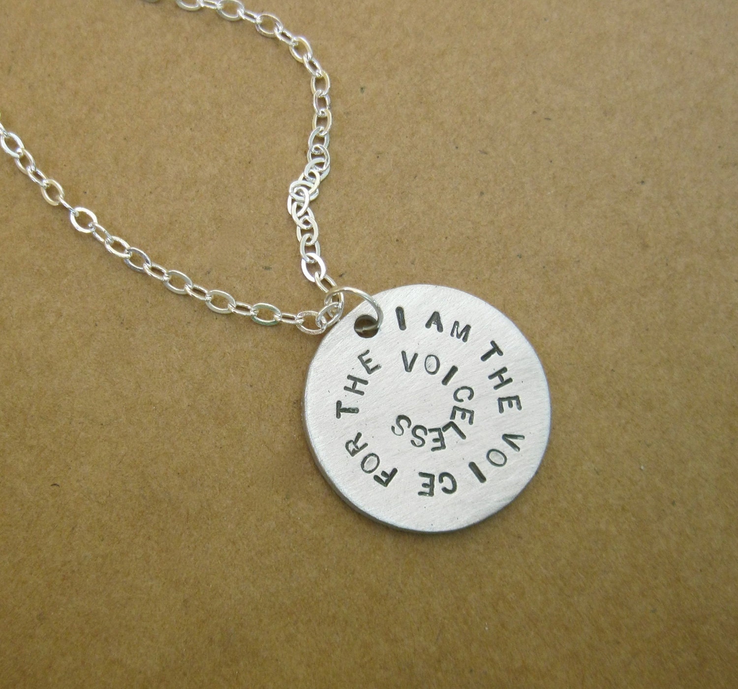 Voice for the Voiceless Eco Friendly necklace - crobinsondesign