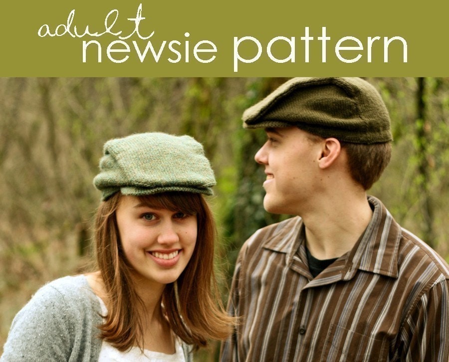 Adult Newsie PDF PATTERN - (s, m, l, xl, xxl)