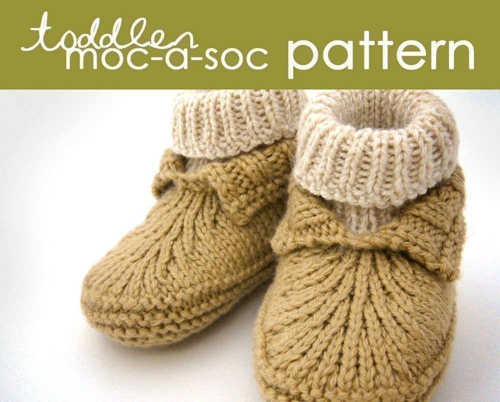 Toddler Moc-a-Soc PDF PATTERN - (1, 2, and 3 years)