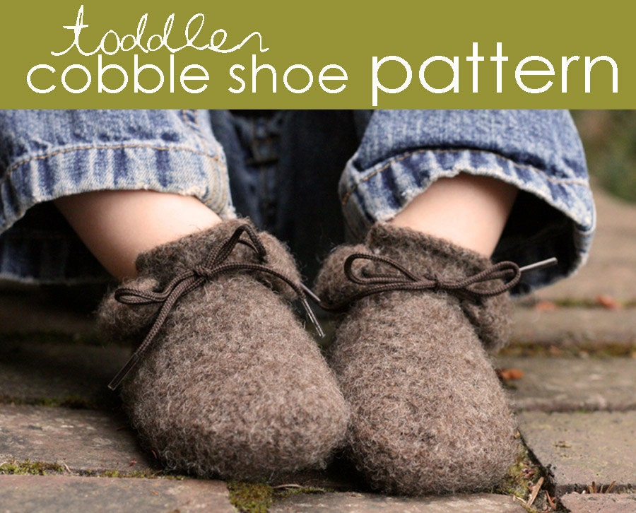 Toddler Cobble Shoe PDF PATTERN - (1, 2, and 3 years)