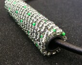Emeralds and Concrete Beaded Necklace