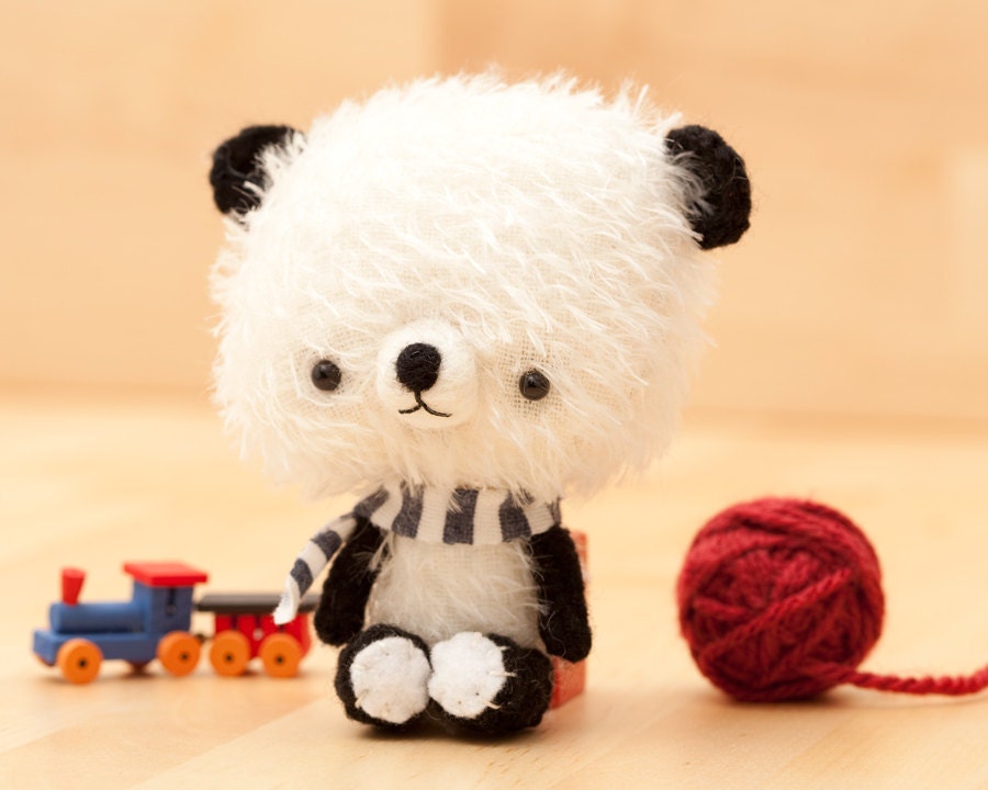 Panda bear plushie - made to order -