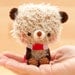 amigurumi bear for blythe -made to order- Happy Bibu -