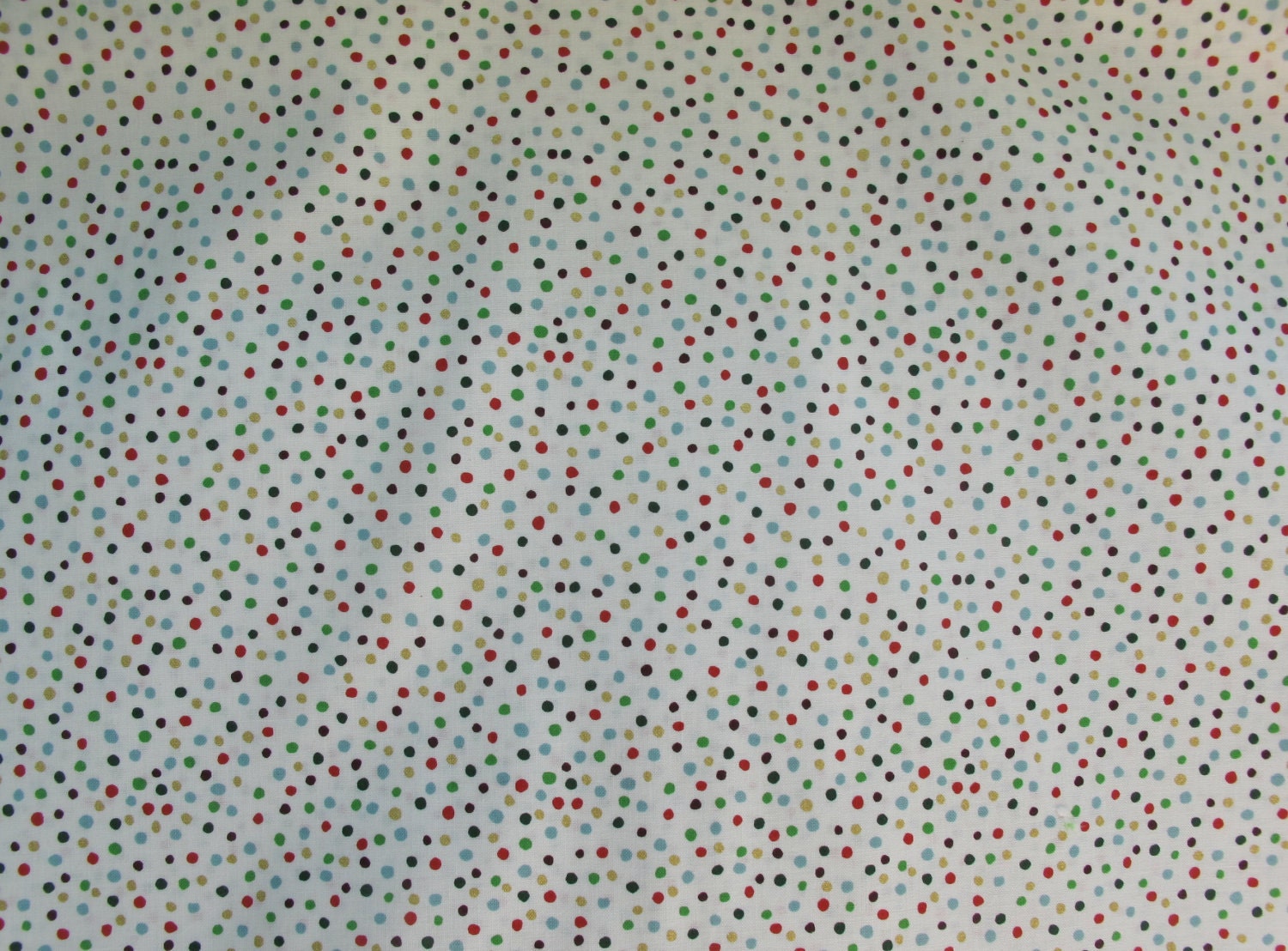 Holiday Dot - White with Muiti-Colored Dots - Cool Retro Christmas Fabric By Alexander Henry - 9.75 per yard