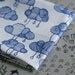 Weather Pattern Fabric - Cobalt Blue on White -  Half a Yard