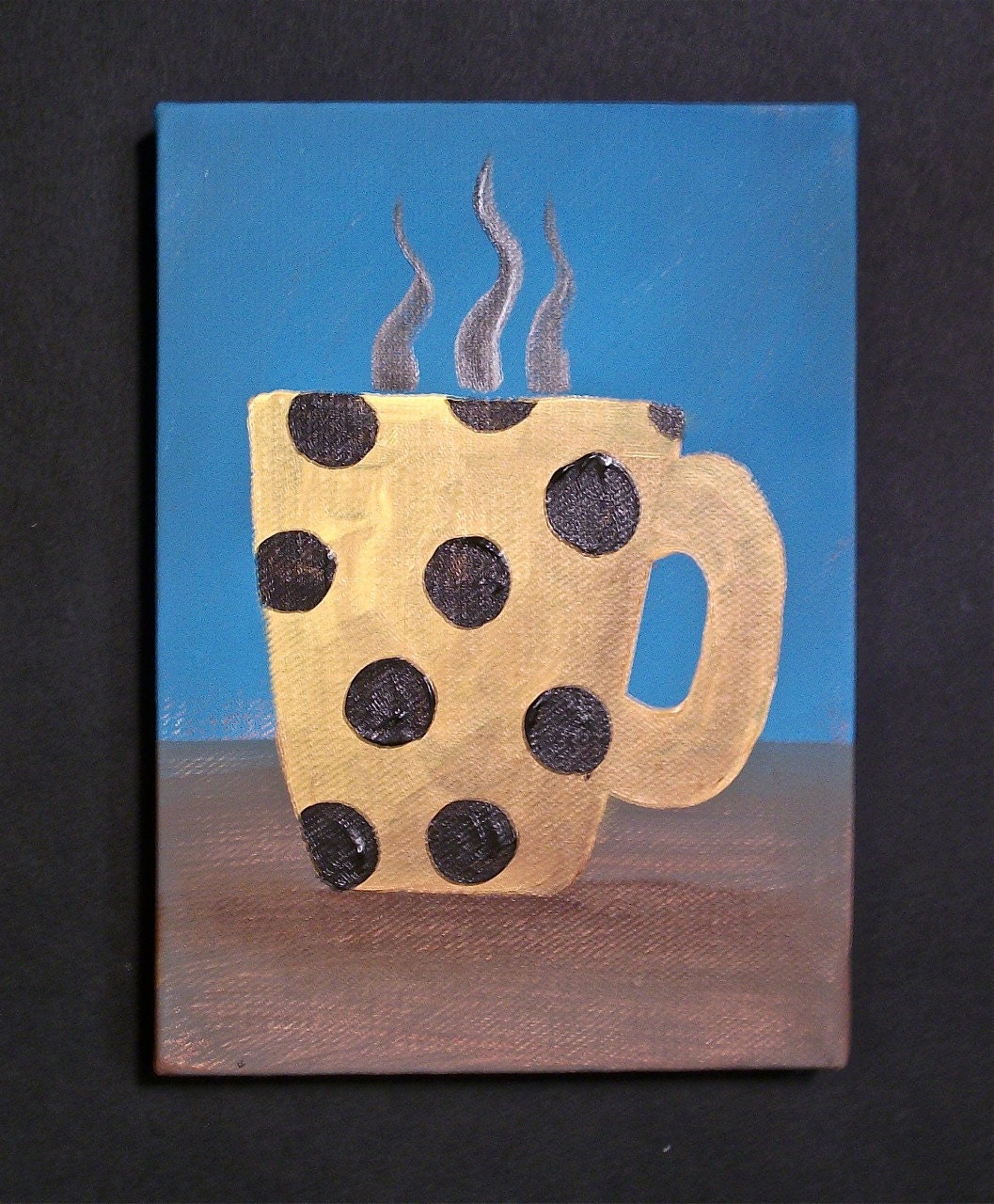 Hot Coffee ORIGINAL 7X5 Painting