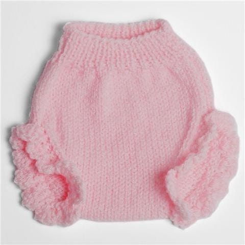 PINK Frilly diaper cover - Size XS (newborn)