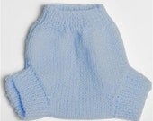 Light Blue RIB LEG Diaper cover photo prop - (Size XS - newborn)