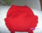 Red Frilly Diaper Cover Photo Prop - Size Newborn