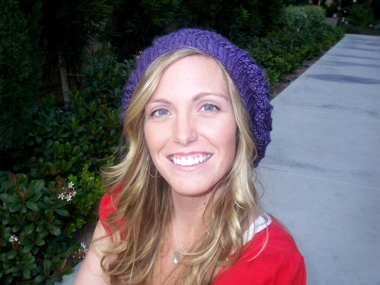 knit jocelena beret (purple)