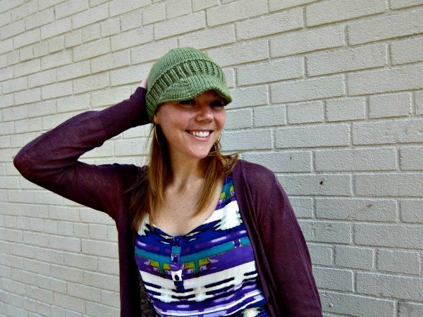 knit chabotski hat (green)