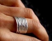 Feceteado stacking silver ring, freeshippingfrance