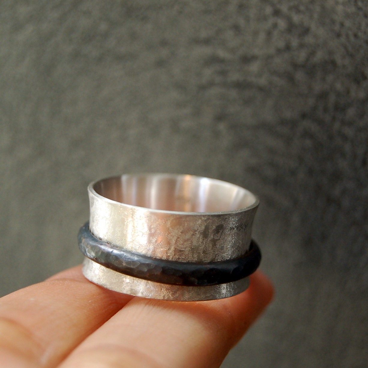 Inger Spinner silver ring, freeshippingfrance
