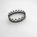 There is no quen without a crown, chic-rock oxidized ring, freeshippingfrance
