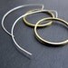 Crop Circles silver and brass earrings, freeshippingfrance