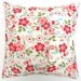 Decorative Pillow Cover Cathedral Window Cottage Style Modern Vintage Red Aqua  18 Inch