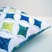 Pillow Cover Throw Pillow Blue Green Batik Cathedral Window 18 Inch