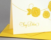 Corsage Custom Personalized Stationery / Personalized Stationary Set of 16