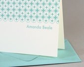 Personalized Stationery, Morocco set of 8, Custom Notecard and Envelope Stationary Set, Choose Your Color