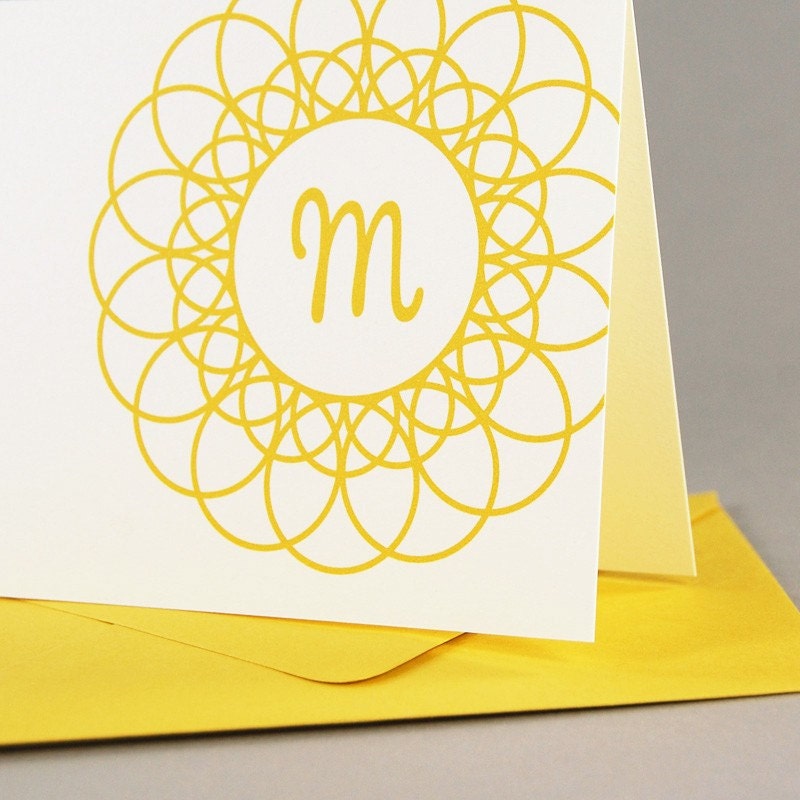Doily Custom Personalized Stationery / Personalized Stationary Set of 16
