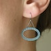 Oval Frame Dangles: Turquoise