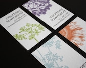 Botanical Calling Cards - 5 designs in a set of 50