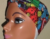 Pin-Up Rockabilly Style Hair-Head Wrap Scarf Tie Headband Made From Avengers Comic Fabric
