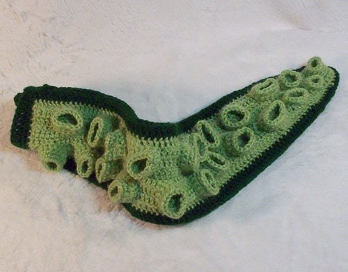 Holiday Tentacle Stocking - Crocheted Wonder of the Deep - Free US Shipping