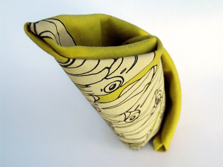 Squid Linens - chartreuse yellow tea towel