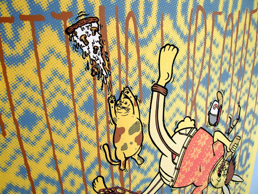 Screenprint - Getting Wrecked handpulled art print poster
