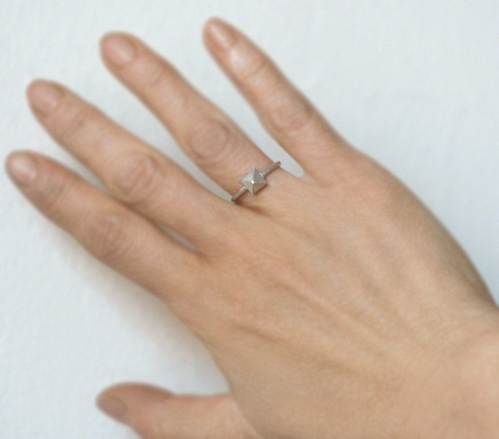 Pyramid Ring in Sterling Silver